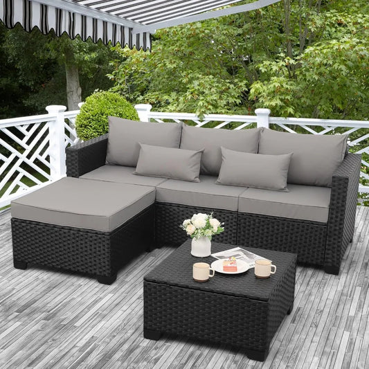 Outdoor Sofa Furniture set, All-Weather Anti-Slip Cushions Waterproof Covers, patio sofa 3 Pieces set