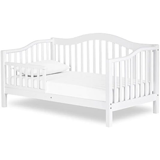 Toddler Day Bed in White, Greenguard Gold Certified 54x30x29 Inch (Pack of 1) wooden bed  kids