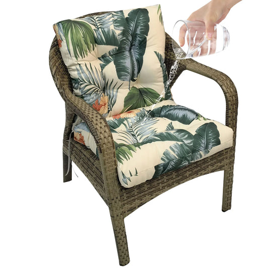 1PCS Outdoor Low Back Wicker Chair Cushion Thicken Durable Garden Terrace Dining Chair Cushion Seat